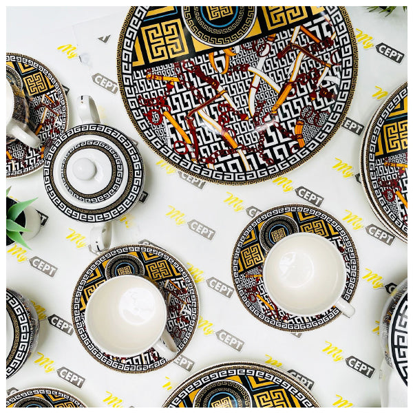 22-Pc Tea Set - Yellow