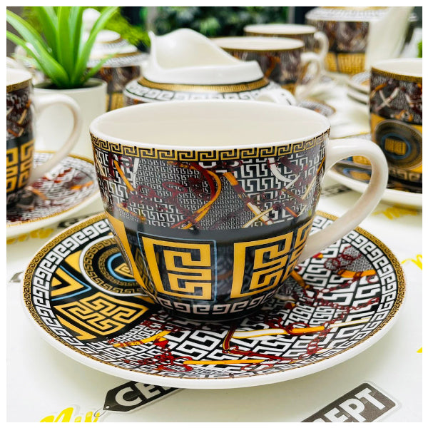 22-Pc Tea Set - Yellow