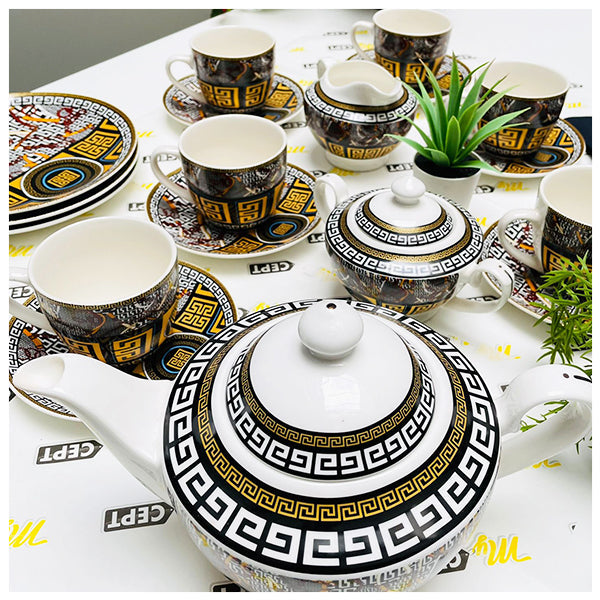 22-Pc Tea Set - Yellow