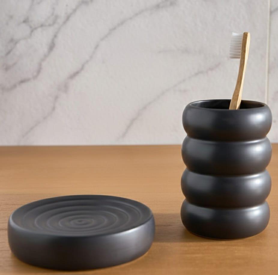 2-Pc Ceramic Bathroom Set